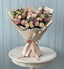 Букет цветов из:  Розы и Лизиантусы в Барыше