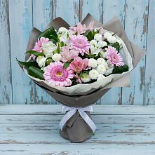 Букет цветов из:  Герберы, Альстромерии и Хризантемы в Барыше