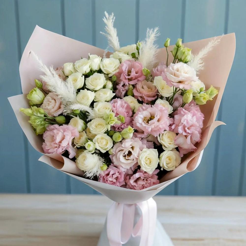 Букет цветов из: Альстромерии и Розы в Барыше