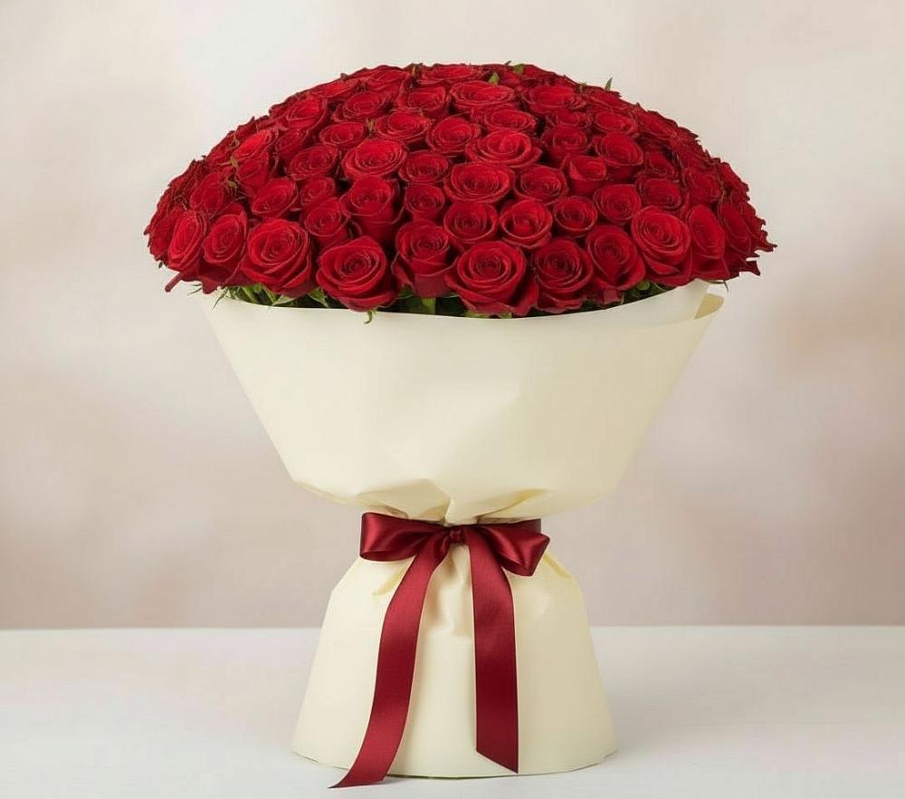 Букет 101 Красная роза Милано в Барыше