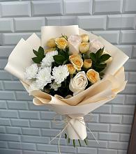 Букет цветов из:  Розы и Хризантемы в Барыше
