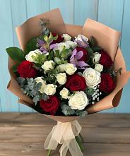 Букет цветов из:  Розы и Альстромерии #REPLACE_PRED# Барыше