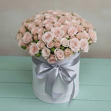 Цветочная композиция из Розы в шляпной коробке в Барыше