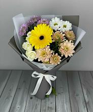 Букет цветов из:  Розы, Герберы и Хризантемы #REPLACE_PRED# Барыше