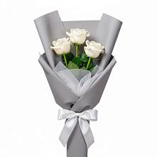 Букет 3 белые розы #REPLACE_PRED# Барыше