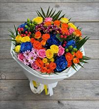 Букет цветов из:  Розы и Хризантемы в Барыше